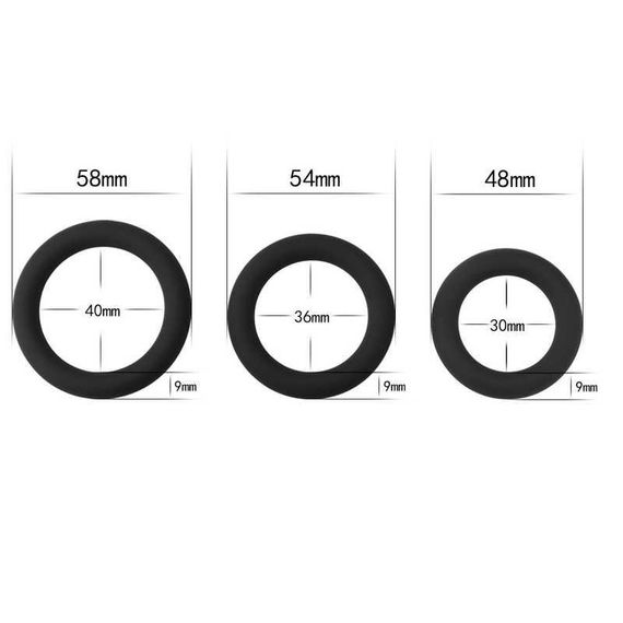Ерекційні кільця - Power Plus Soft Silicone Snug Ring Black Sex Aura | Зображення 2