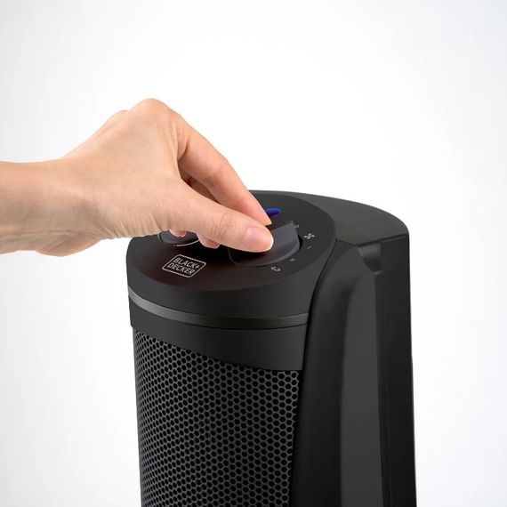 Тепловентилятор BLACK+DECKER 2,0 кВт, площа обігріву 20 кв.м., Підлоговий, Чорний (BXSH2002E) | Зображення 1