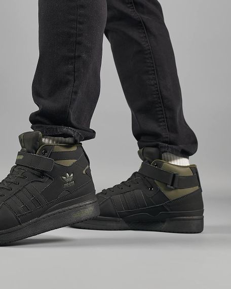 Зимові чоловічі кросівки Forum 84 High Black Matte Khaki , В'єтнам 46 29.5 см | Зображення 3