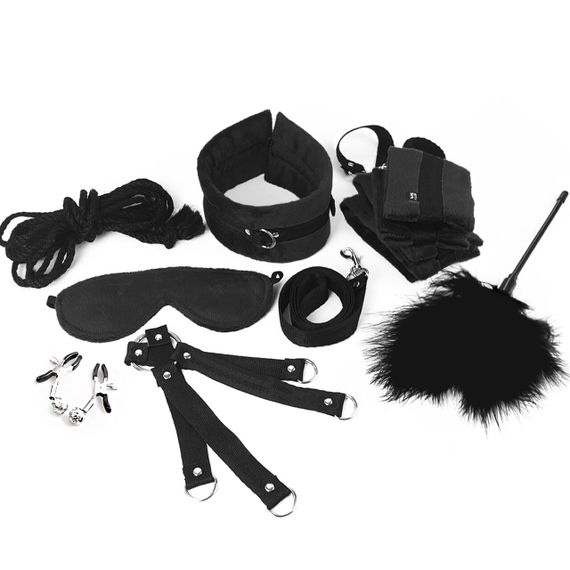 BDSM-набір Art of Sex – Soft Touch BDSM Set, чорний, 9 предметів | Зображення 2