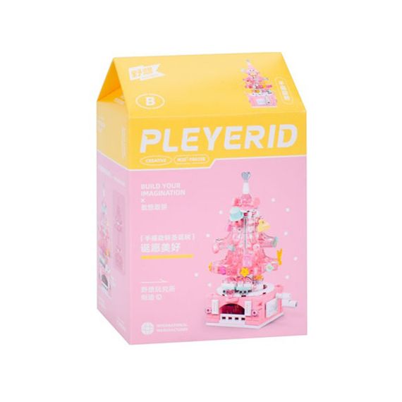 Конструктор детский Новогодняя Елочка SLUBAN M38-P8035 Розовый