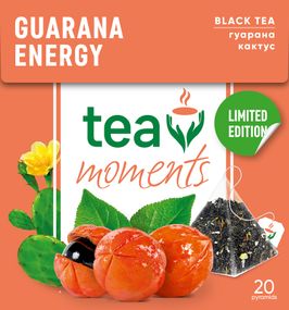 Чай Tea Moments "Guarana Energy" чорний з гуараною та кактусом 20 пірамідок