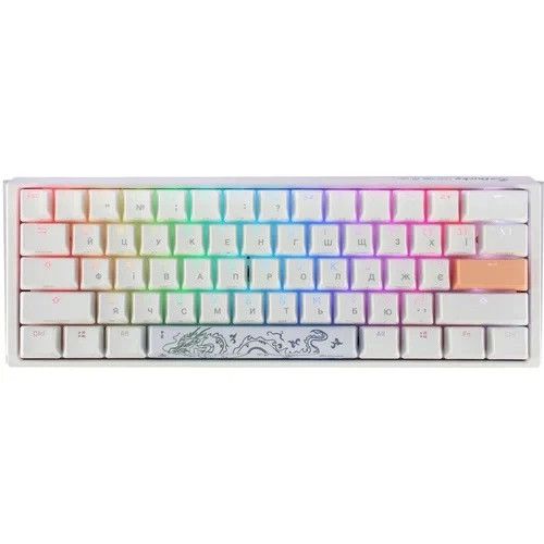 Клавиатура компьютерная проводная Ducky One 3 Mini Cherry MX Red RGB White UA DKON2161ST-RUAPXPWWWSC1 белая