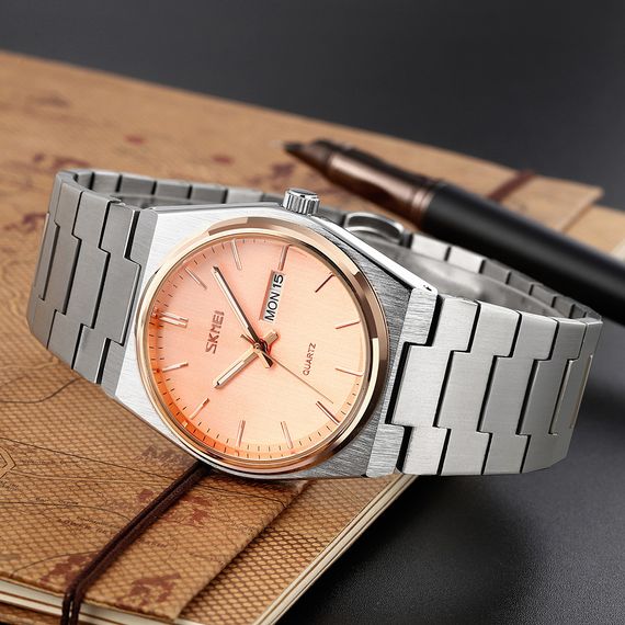 Чоловічий годинник Skmei 9288SIRGRG Silver-Rose Gold-Rose Gold | Зображення 3