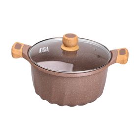 Алюмінієва каструля (8 л), Ø28 см, з кришкою, з антипригарним покриттям MGC HP-4-434CO