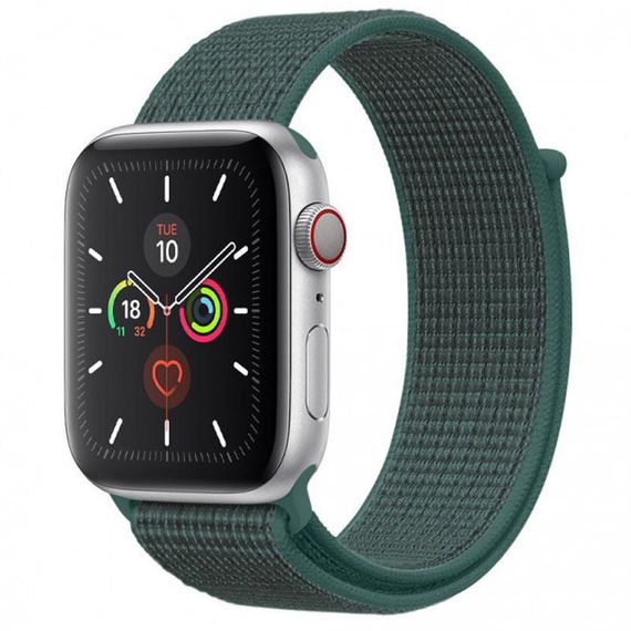 Ремешок Nylon для Apple Watch 38/40/41/42mm(ser.10) Зеленый / Pine green