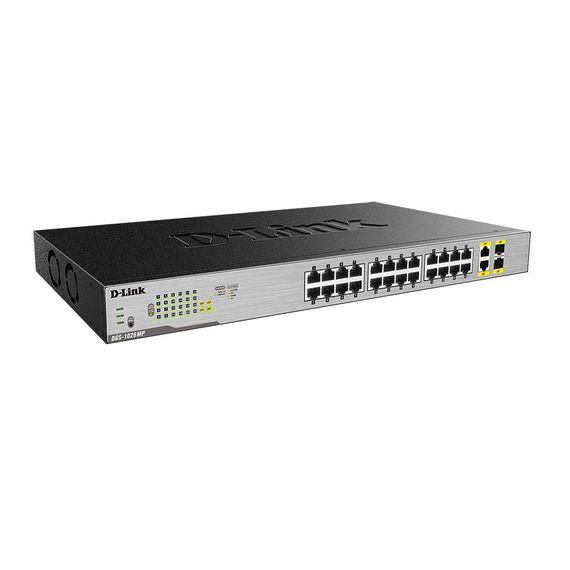 Комутатор D-Link DGS-1026MP 24x1GE PoE, 2xSFP/GE, 370W (DGS-1026MP) | Зображення 1