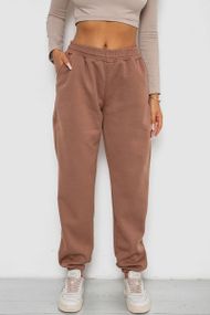 Спортивные штаны женские на флисе, цвет мокко, 238R58672
