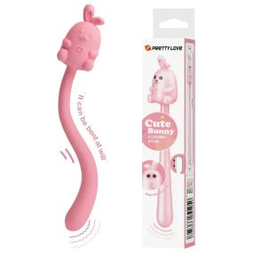 Мини-вибратор на палочке Pretty Love Cute Bunny гибкий, розовый, 14.2 х 1.8 см Sex Aura