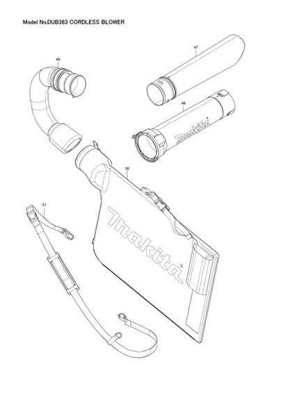 Мішок для садового повітродува-пилососа Makita DUB363 (162697-4) | Зображення 2