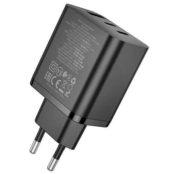 МЗП Hoco N51 Scenery PD65W (1USB-A/2C) Black | Зображення 1