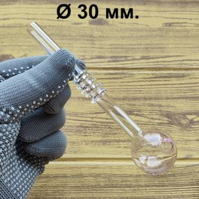 Стеклянная трубка Corrug Oil Pink
