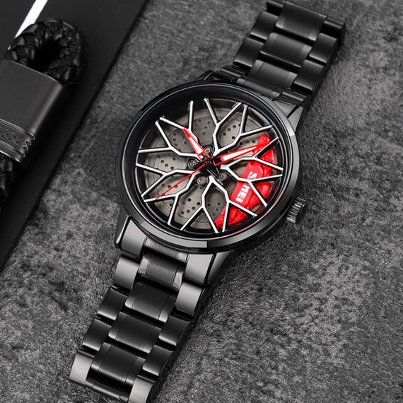 Годинник S2kmei 1990D Black Red-Silver | Зображення 2