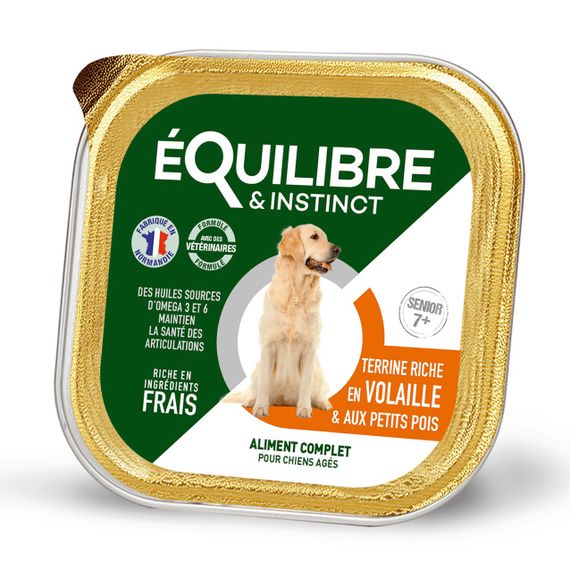 Корм Equilibre & Instinct влажный для пожилых собак с курицей 300 гр