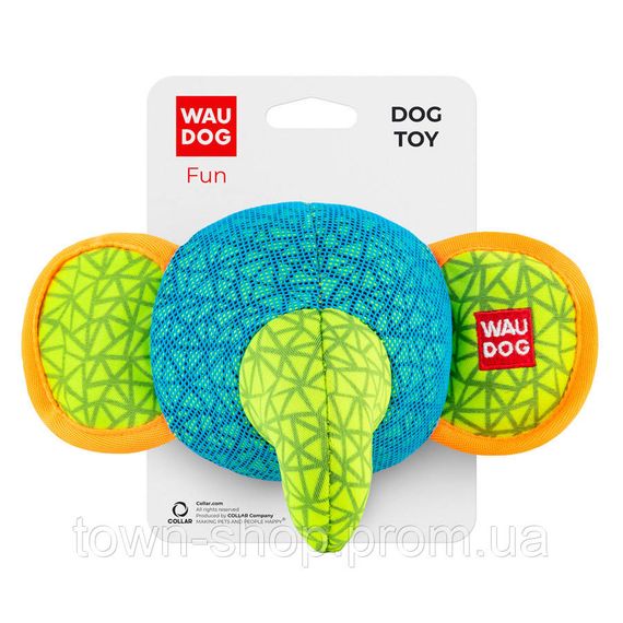 Игрушка для собак WAUDOG Fun, "Слон"", Ш 20 см, Дл 14 см голубой