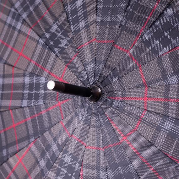 Класична парасолька-тростина напівавтомат з поліестеру 16 спиць діаметр 117 см Сірий HP-23-4G | Зображення 8