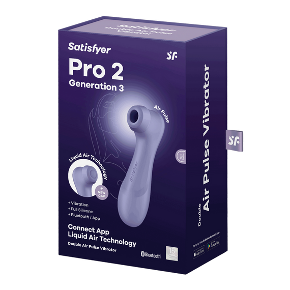 Вакуумний кліторальний стимулятор Satisfyer Pro 2 Generation 3 with Liquid Air (Bluetooth), Фіолетовий | Зображення 6