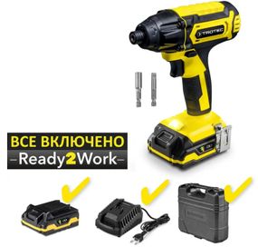 Гвинтоверт імпульсний акумуляторний Trotec PIDS 10-20V з АКБ та ЗП + кейс (4410000601)