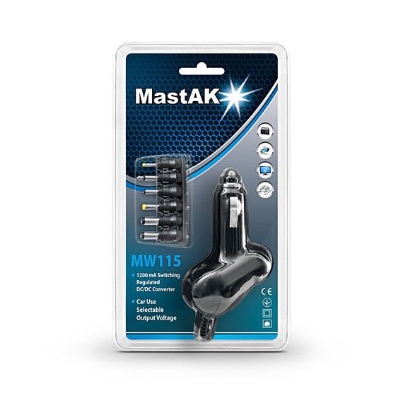 Універсальний автомобільний блок живлення MastAK MW-115 (3v-12v 1200mA) | Зображення 1