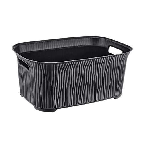 Кошик для білизни 26л чорний Wavy ELIF