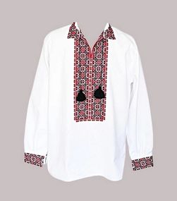 Рубашка Украинская вышиванка 1277 цвет белый размер XL/XXL