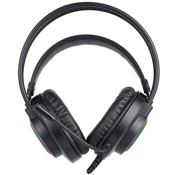 Ігрова гарнітура XTRIKE ME GH-509, USB+3.5мм, 7 режимів RGB, кабель 2м, чорна | Зображення 2