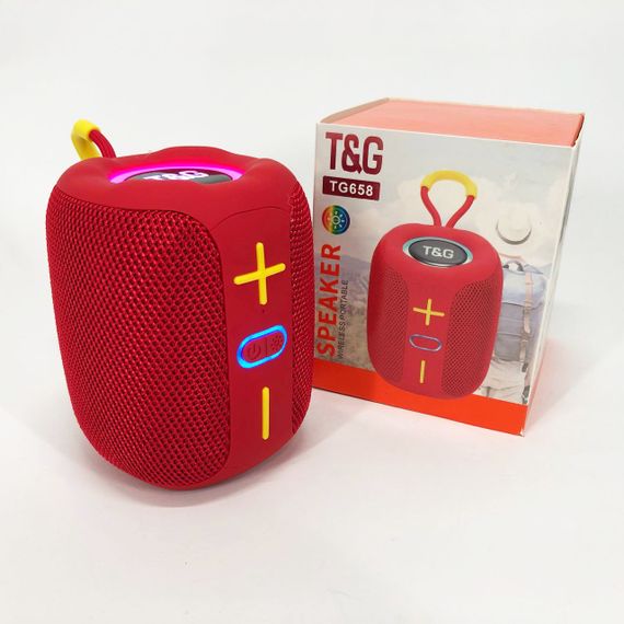 Портативна акустична bluetooth колонка TG658, Колонка музична з підсвічуванням bluetooth JF-23
