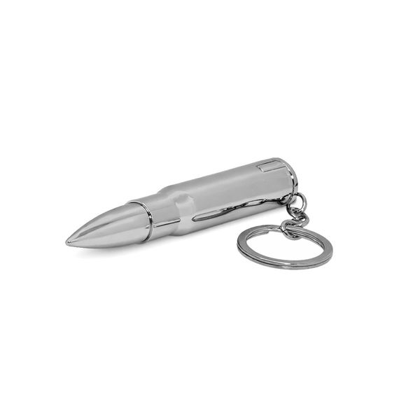 Брелок Запальничка У Формі Патрона Срібляста | Зображення 2