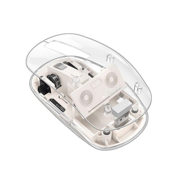 Бездротова Миша Hoco GM29 Mysterious dual-mode (2.4G+ Bluetooth) silent Колір Бiлий | Зображення 5