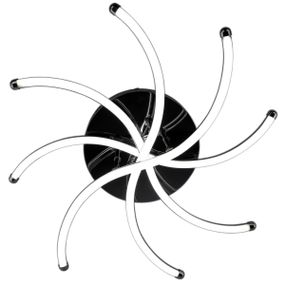 Люстра світлодіодна стельова LED світильник для квартири на стелю лед з пультом 25636 Хром 13х52х52 см.