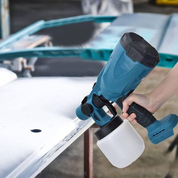 Аккумуляторный краскопульт 800мл + 2 аккумулятора 24В, JK-SG1 / Распылитель краски с регулировкой ширины / | Зображення 5