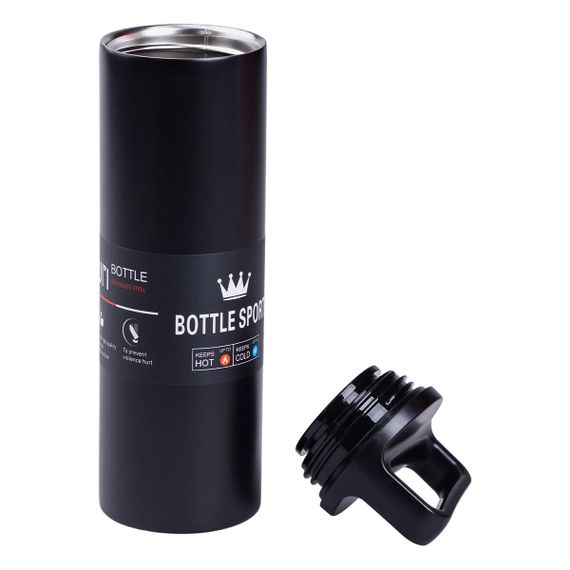 Термос металлический 500 мл Bottle Sport с вакуумной изоляцией  черный HPGM5009B | Зображення 1