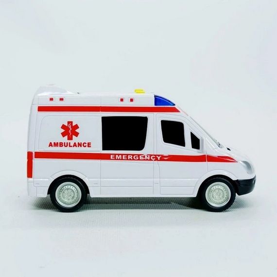 Дитяча автомодель "Швидка допомога" 7994, 17х7 см, звукові та світлові ефекти | Зображення 1