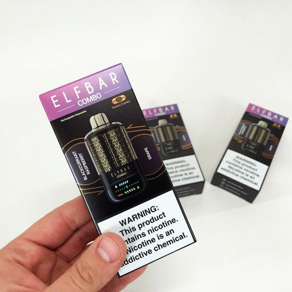 ELF BAR COMBO 25000. Переключение вкусов. Смородина Малина / Виноград (Blackcurrant Raspberry / Grape) | Зображення 5