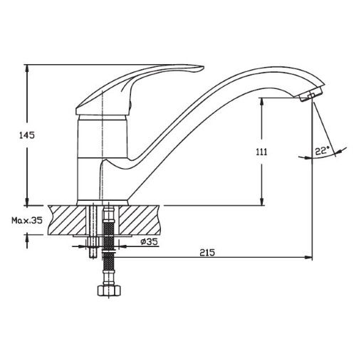 Змішувач для кухні Haiba MARS 012 (HB0265) | Зображення 1