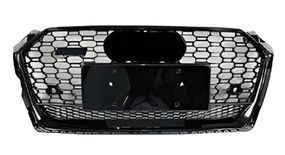 Передняя решетка RS-Style с надписью Quattro (2016-2019, черная) для Ауди A5