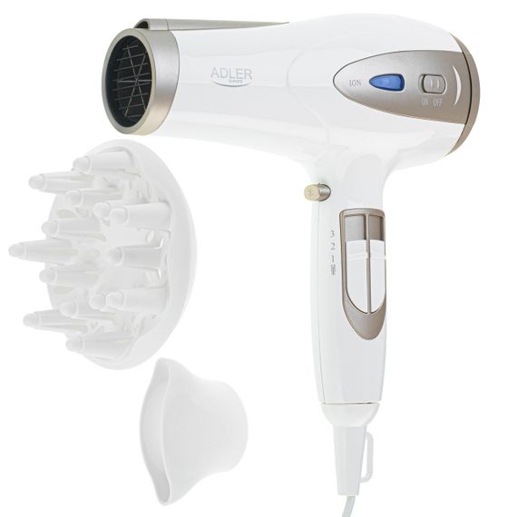 Фен для волосся Adler AD 2248 WC, іонізація, дифузор, концентратор, холодне повітря | Зображення 2