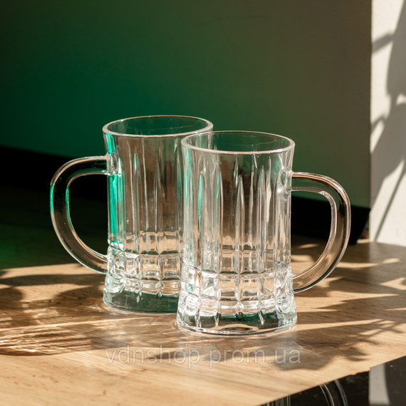 Набор пивных бокалов 2 шт 310 мл из стекла HP-19-145 | Зображення 4