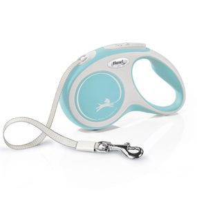 Рулетка Flexi New Comfort S, лента 5 м, голубой
