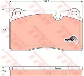 Гальмівні колодки дискові Land Rover, TRW (GDB1743)