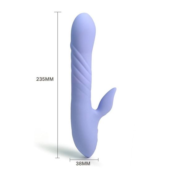 Вібратор кролик з ротацією та фрикціями Sweet Em лавандовий Sex Aura | Зображення 5