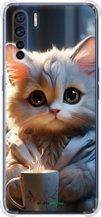 Чохол на Oppo A91 Білий кіт "5646sp-1884-2448"