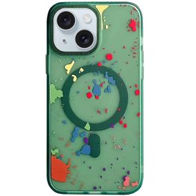 Чехол TPU+PC Flush with Magnetic Fit для Apple iPhone 15 (6.1") Dark green