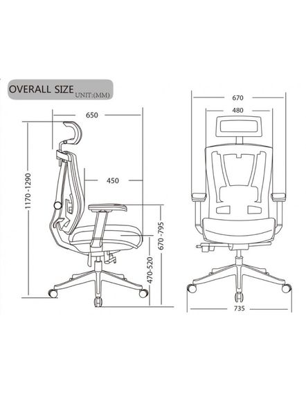 Кресло офисное ERGO CHAIR 2 Gray | Зображення 2