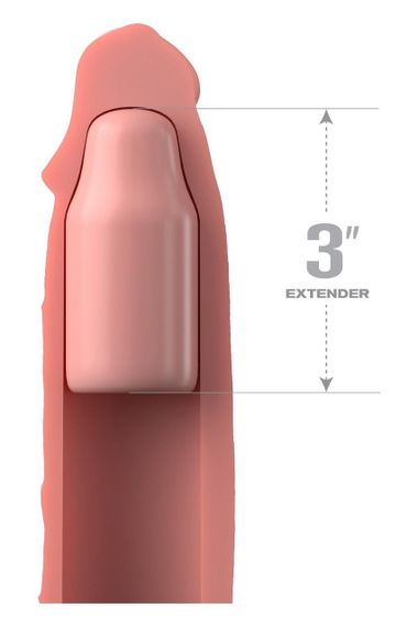 Насадка на пеніс Pipedream Fantasy X-tensions Elite бежева, 23 см Sex Aura | Зображення 2
