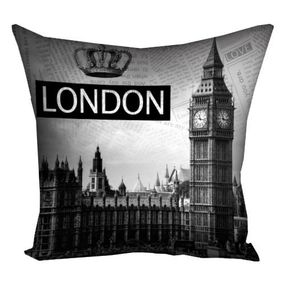 Подушка габардинова з принтом London 40x40 (4P_VOL036)