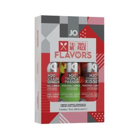 Набір JO Tri-Me Triple Pack — Flavors (3×30 мл) три різні смаки оральних змазок sexstyle