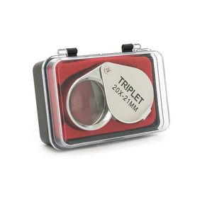 Лупа ручная TRIPLET 20X-21mm, складная, металл стекло