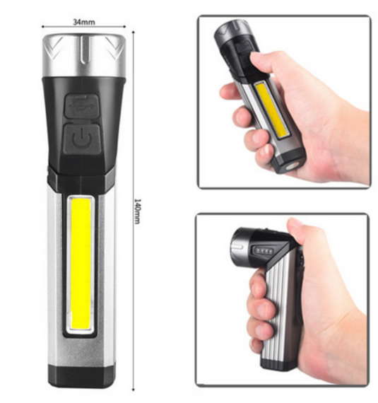 Ручний ліхтар 508-OSL+COB, білий/червоний, Li-Ion, магніт, Type-C | Зображення 2