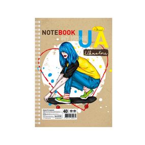 Блокнот "My home UA-1" А5 АП-1901-5, 40 страниц, пружина сбоку